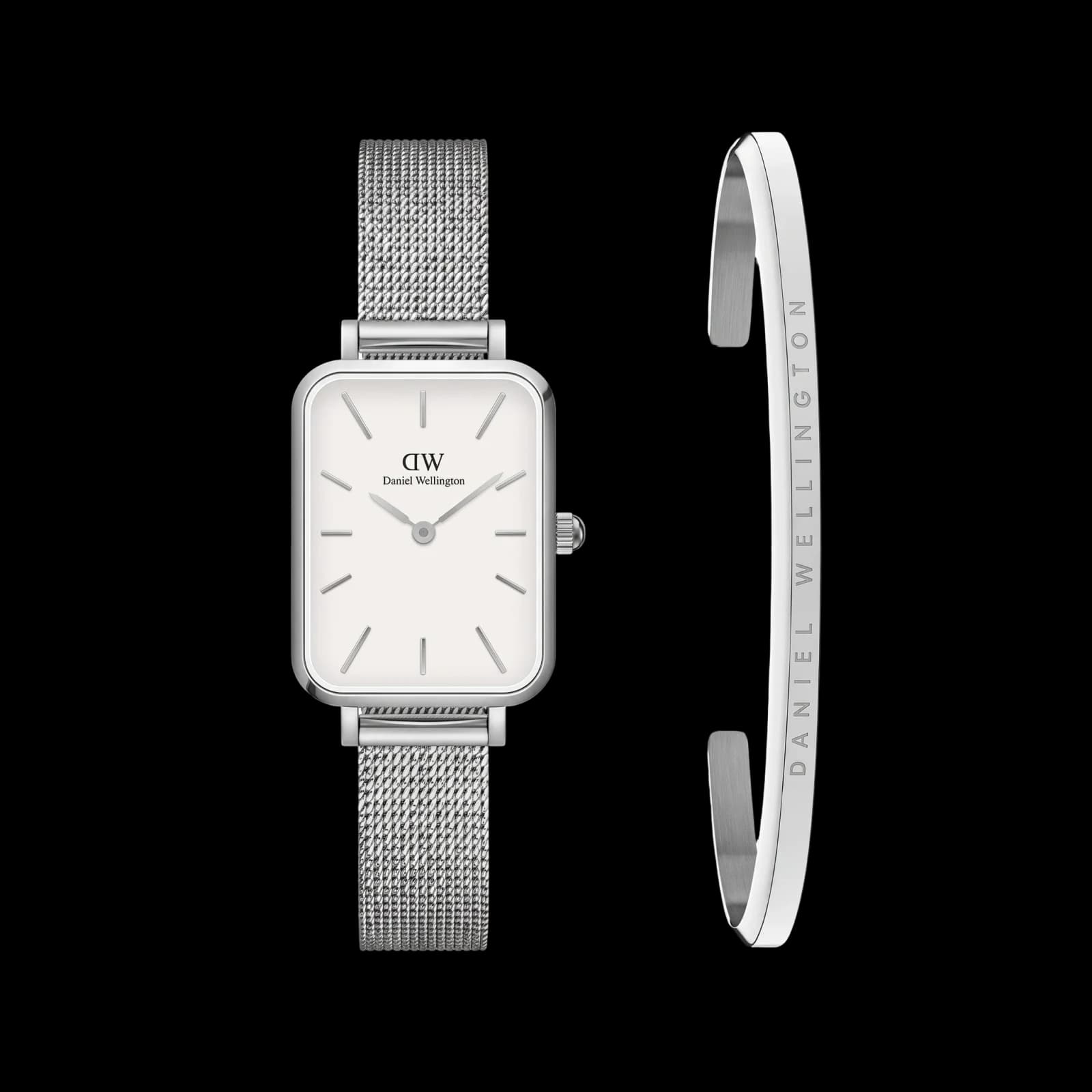 Montre Élégante Noir & Rose Gold - argent