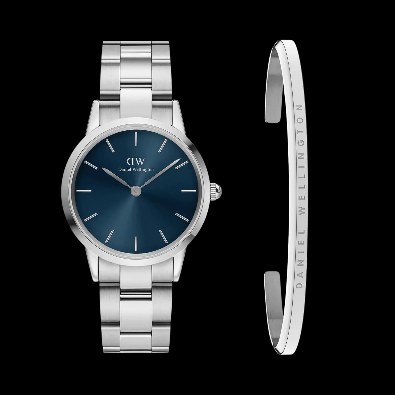Montre Élégante Bleu & Argent